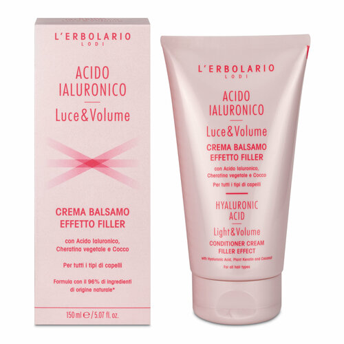 LERBOLARIO Кондиционер для всех типов волос с гиалуроновой кислотой Hyaluronic Acid Light Volume Filler Effect 150мл 2005₽