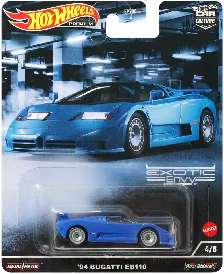 Коллекционная Premium машинка Hot Wheels '94 Bugatti EB110 French Racing Blue (коллекция Car Culture 2022, серия Exotic Envy, 4/5)