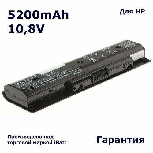 аккумулятор для ноутбука hp 586007 541 5200 mah 10 8v Аккумулятор iBatt 5200mAh, для 710416-001 HSTNN-UB4N 710417-001 TPN-Q121 H6L38AA PIO6 709988-421 TPN-Q117 709988-541