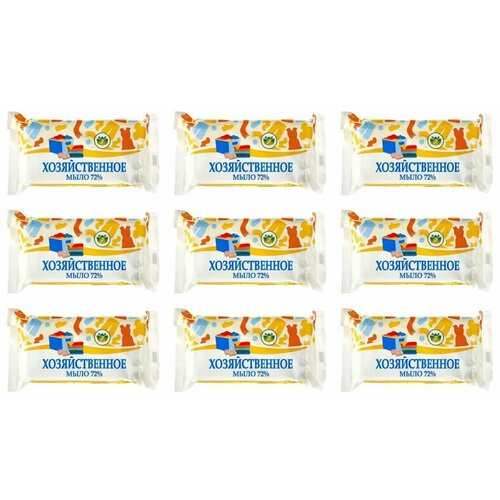 Flora Хозяйственное твердое мыло 150 гр 9 штук 494₽