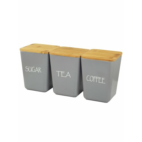 Набор емкостей из бамбукового волокна 1111106см 3шт серый 2172₽