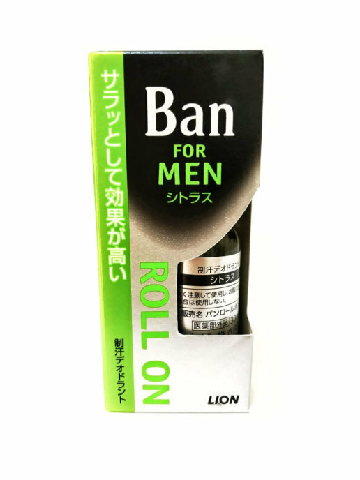 Lion Антиперспирант дезодорант роликовый Ban Rol On For Men для мужчин, аромат свежий цитрус, 30 мл