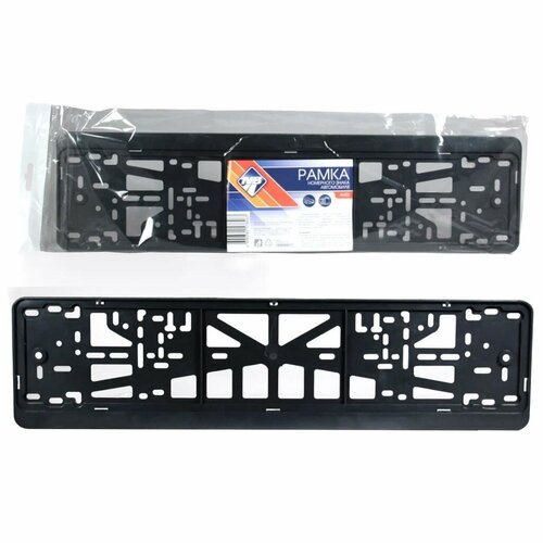 Рамка под номер Nova Bright черная без надписи с защелкой 261₽