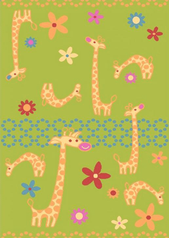 Agnella Ковер детский FUNKY GIRAFFE a lime 0.8x1.2 м.