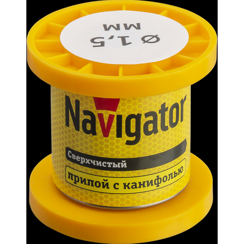 Navigator Припой 93 080 NEM-Pos02-63K-1.5-K50 (ПОС-63, катушка, 1.5 мм, 50 гр) 93080 (10 шт.)
