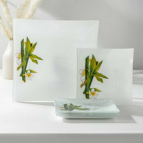 Набор блюд Доляна Бамбук 7 предметов 295 см 1 шт 195 см 6 шт подарочная упаковка 3146₽