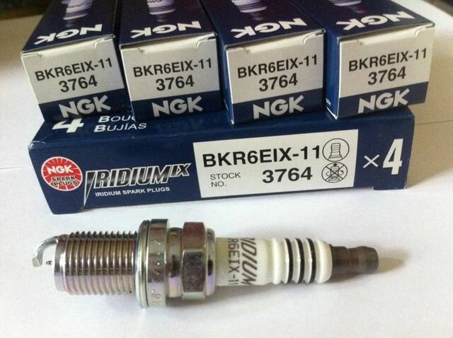 Комплект свечей зажигания NGK 3764 BKR6EIX-11 4шт.