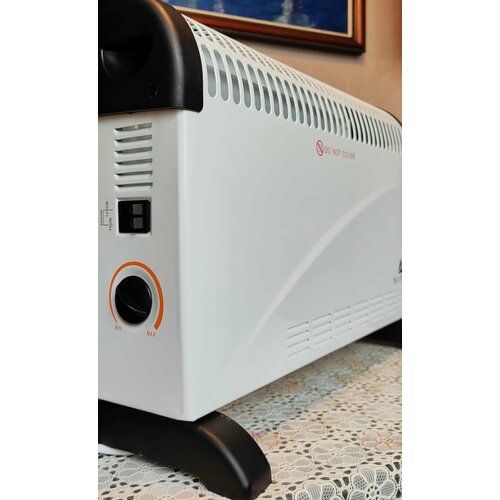 Обогреватель электрический конвектор 2 кВт 25 м подставка в комплекте белый 230000₽