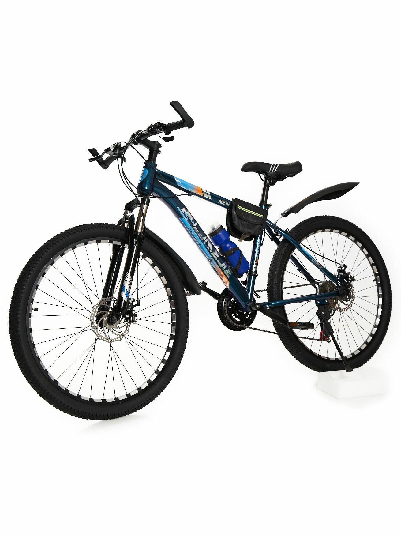 фото Горно-Городской велосипед New Bike, Взрослый 16 рама, 26 колеса, Темно-Синий