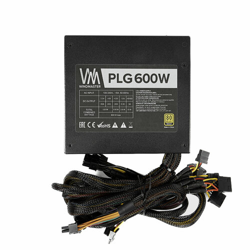 Блок питания Windmaster PLG 600 WM-PS-PLG-600 600Вт ATX 6700₽