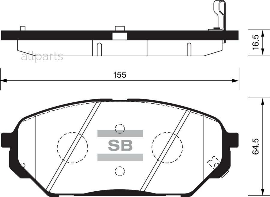 SANGSIN BRAKE SP1203 Колодки торм. дисковые Hi-Q HYUNDAI VERACRUZ