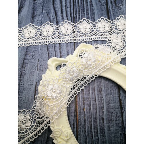 Кружево белое 3,8см отрез 4 метра