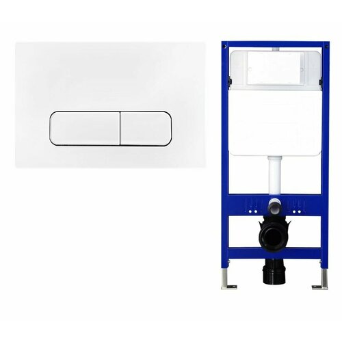 GROSSBERG SET Инсталляция для унитаза AJ100 c кнопкой смыва D010 белый