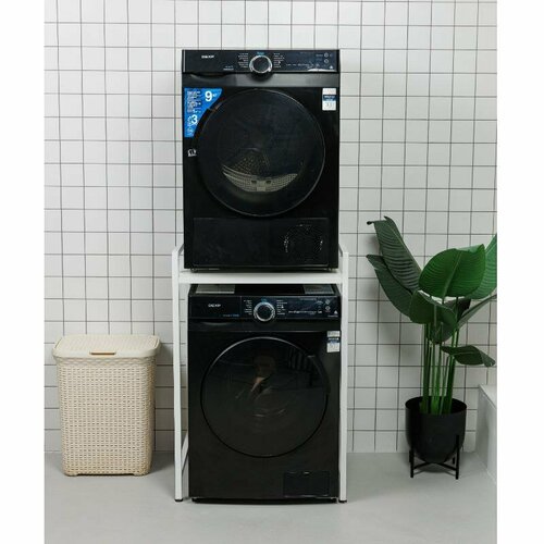 Стеллаж для стиральной машины/ для сушильной машины, металлический каркас, глубина 50 см