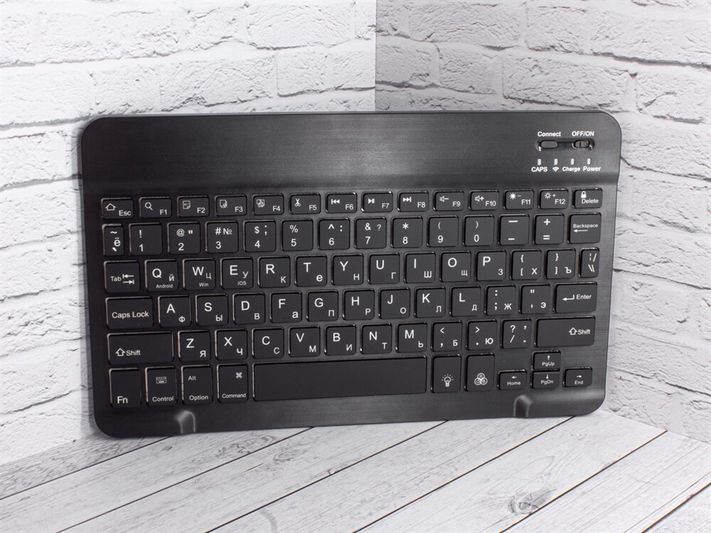 Клавиатура MyPads Tasti Keyboard для Lenovo Tab M10 TB-X605F/M съёмная беспроводная Bluetooth-клавиатура черная, русская раскладка