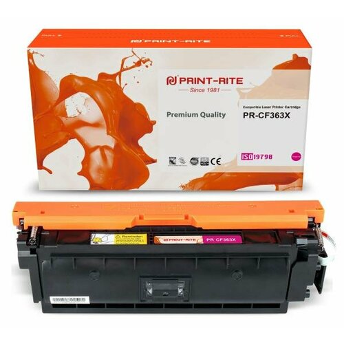 Картридж Print-Rite PR-CF363X для CLJ M552dn/M553dn/M553N/M553x 9500стр Пурпурный картридж print rite pr cf361x для clj m552dn m553dn m553n m553x 9500стр голубой