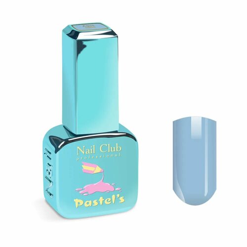 Nail Club professional Эмалевый гель-лак для ногтей с липким слоем PASTEL'S 1004 Aqua 13 мл