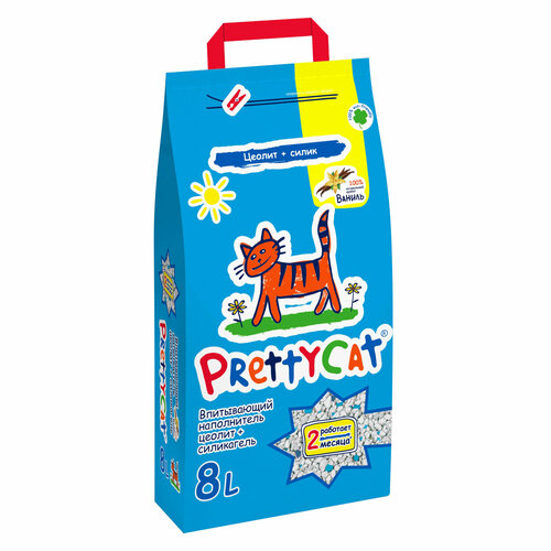 Наполнитель PrettyCat впитывающий глиняный Aroma Fruit с део-кристаллами 4 кг (8 л) prettycat наполнитель глиняный впитывающий с део кристаллами aroma fruit 20 кг club