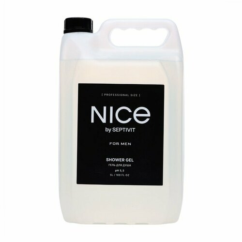 Гель для душа NICE by SEPTIVIT Для Всех Типов Кожи FOR MEN, 5 л гель для душа nice by septivit arctic chill 1 л шампунь nice by septivit 1 л