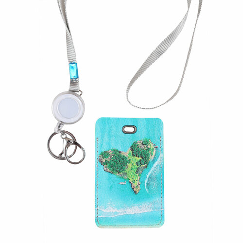 Картхолдер Eshemoda, фактура матовая, зернистая, бирюзовый