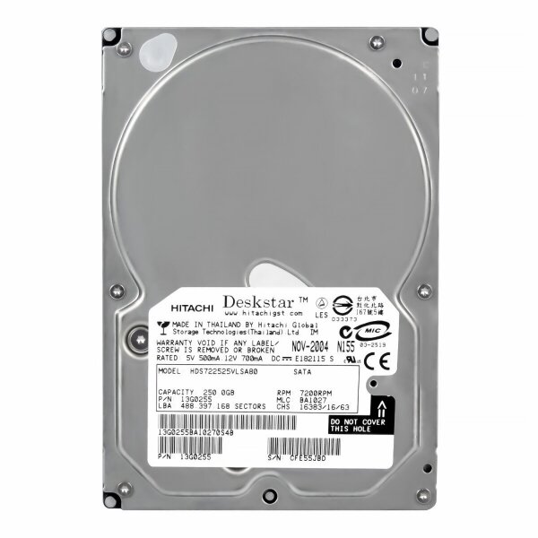 Жесткий диск Hitachi HDS722525VLSA80 250Gb SATA 3,5" HDD