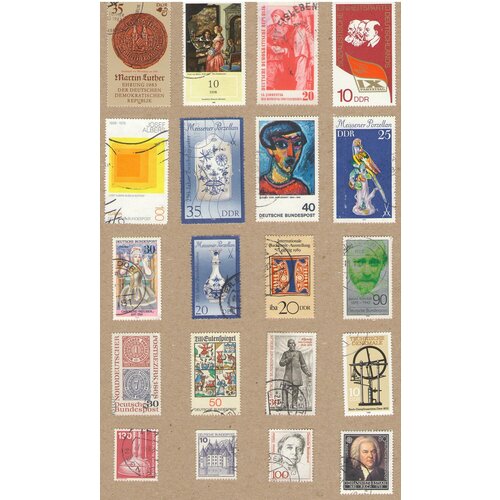 Набор почтовых марок Германии №32, 20 шт, гашёные