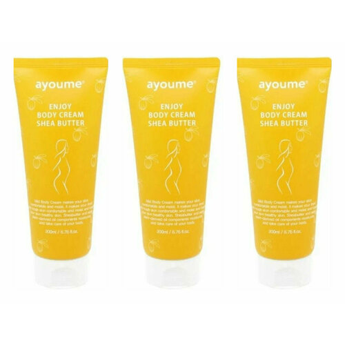 Крем для тела с ши Ayoume Enjoy Mini Body Shea Butter, 200 мл, 3 шт.