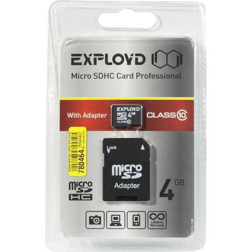 SD карта Exployd EX004GCSDHC10-AD