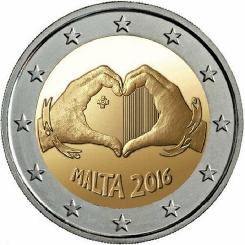 2 евро 2016 Мальта Любовь серия Дети и солидарность