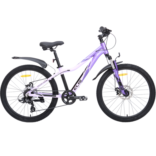 Подростковый горный (MTB) велосипед TechTeam Elis 24 disc (2024), рама 13, фиолетовый (NN012263) подростковый горный велосипед mtb forward titan 24 2 0 disc 2022 рама 12 черно желтый