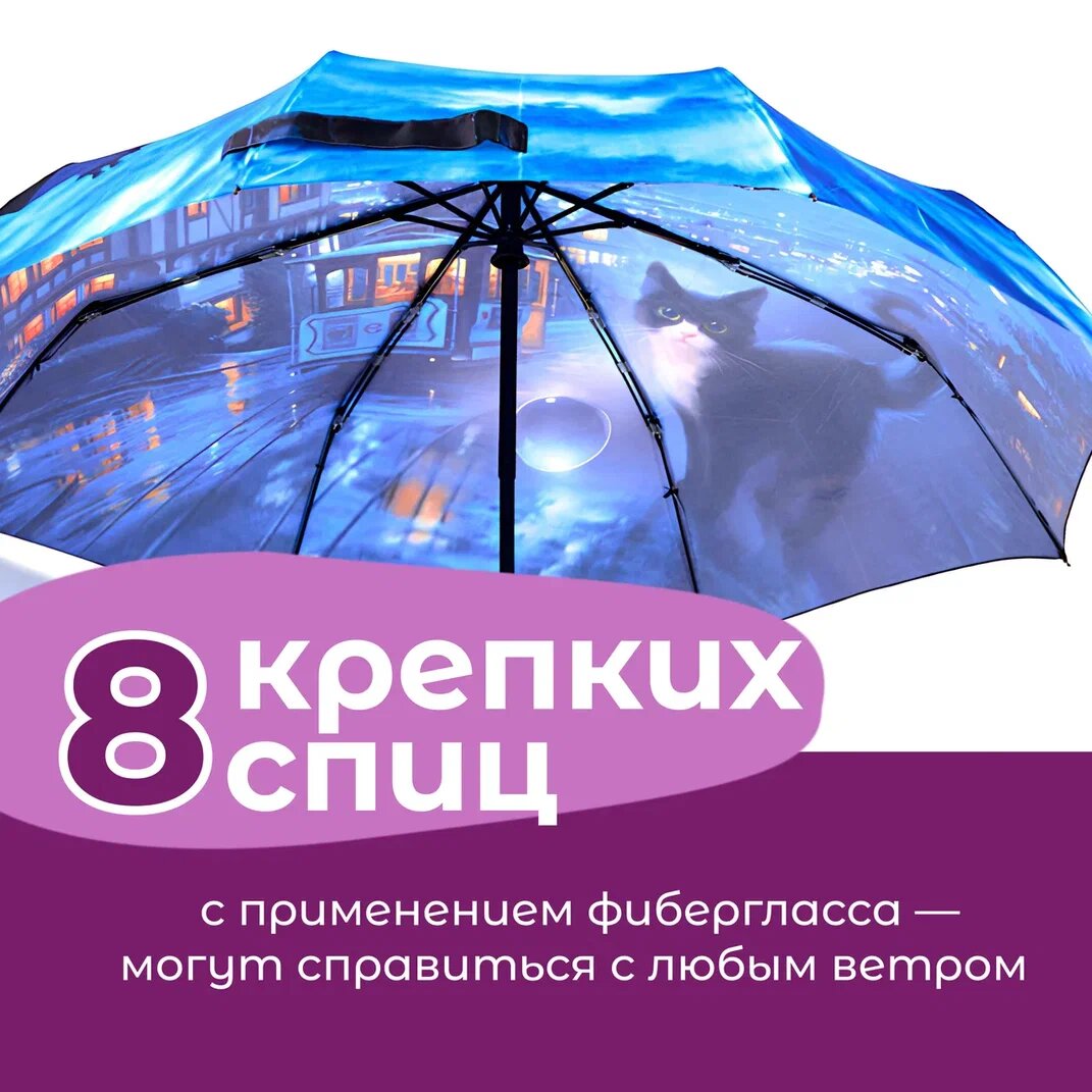 Зонт Uteki, синий — фото 1