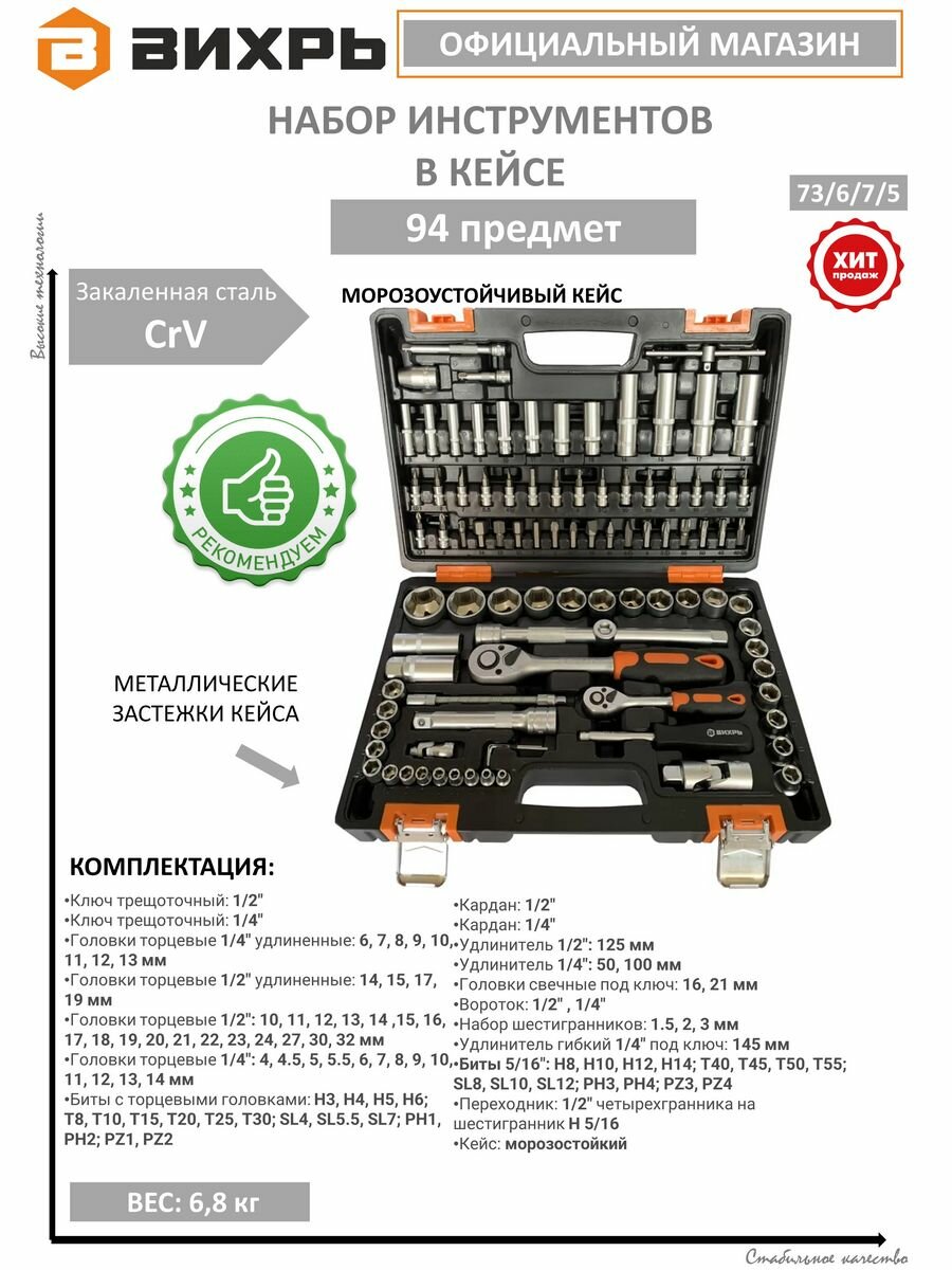 фото Для ремонтных работ ВИХРЬ 73/6/7/2, 94 предм.