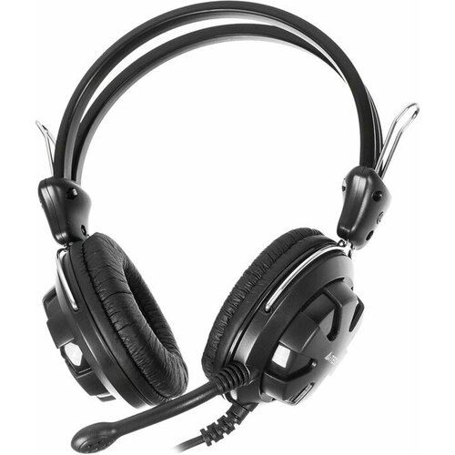 Гарнитура A4Tech (HS-28 (BLACK+GREY) черный 2.2м накладные наушники с микрофоном a4tech hs 28 orange black