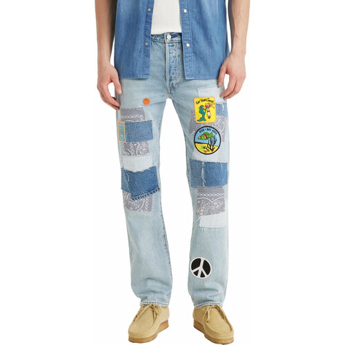 Джинсы классические Levi's, размер 34/30, голубой джинсы классические mustang размер 34 30 голубой