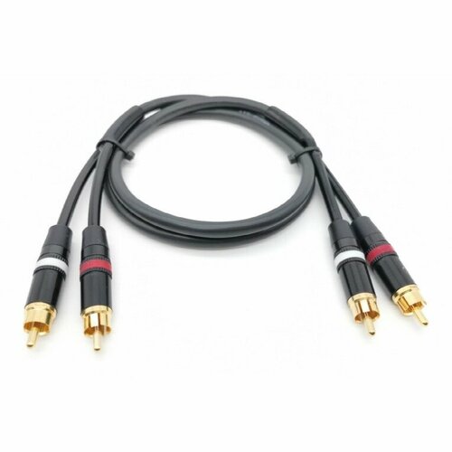 Кабель аудио 2xRCA - 2xRCA ZZcable E56-2RCA-2RCA-0150-0 1.5m кабель аудио hama h 205086 2хrca f 2хrca f 2 5м черный уп 1шт 00205086