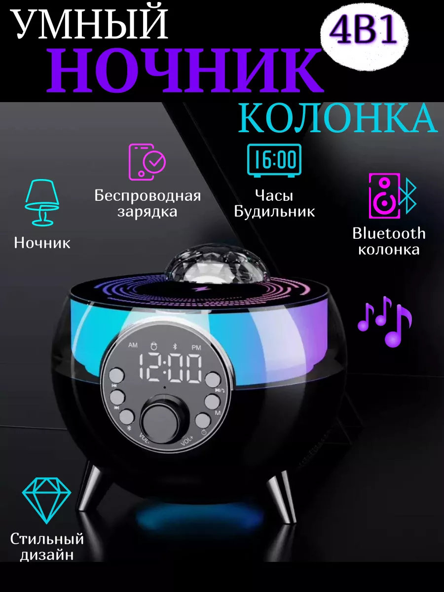фото Тестовый образец ночник, беспроводная зарядка (Картинка)