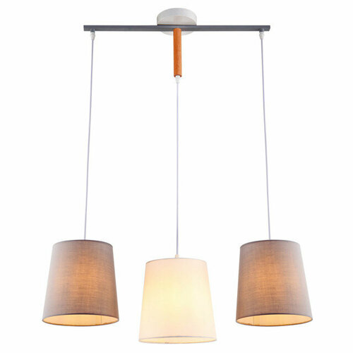 Светильник подвесной de fran tombolo 3х60вт e27 220в белыйсерый 14538₽