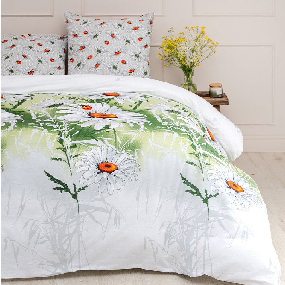 фото Постельное белье "Василиса" Евро, Бязь, Божьи коровки