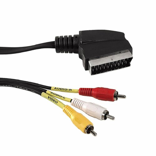 Кабель SCART вилка - 3xRCA вилка, видео+стерео-аудио, 1.5 м. кабель cablexpert scart 3xrca ccv 519 001 1 8 м черный