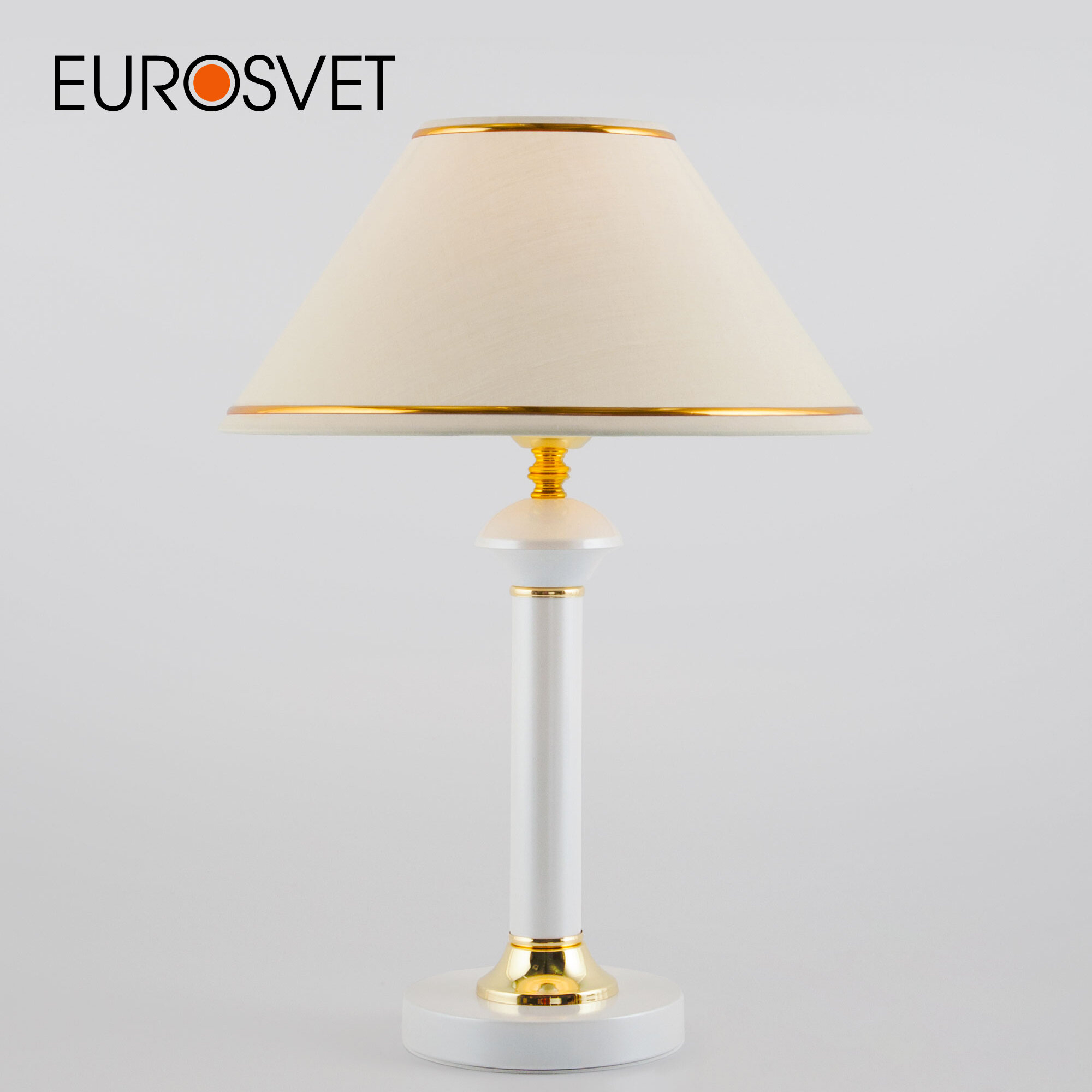 Настольная лампа Eurosvet Lorenzo 60019/1, цвет глянцевый белый