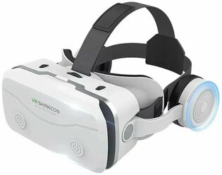 Очки виртуальной реальности для телефона VR Shinecon SC-G15E с наушниками белые
