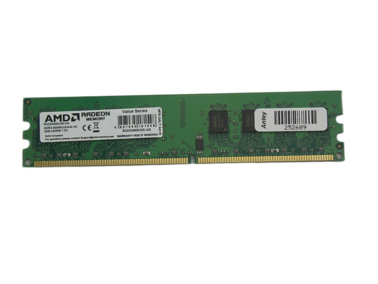 Модуль памяти DIMM DDR2 2Gb PC-6400 AMD R322G805U2S-UG