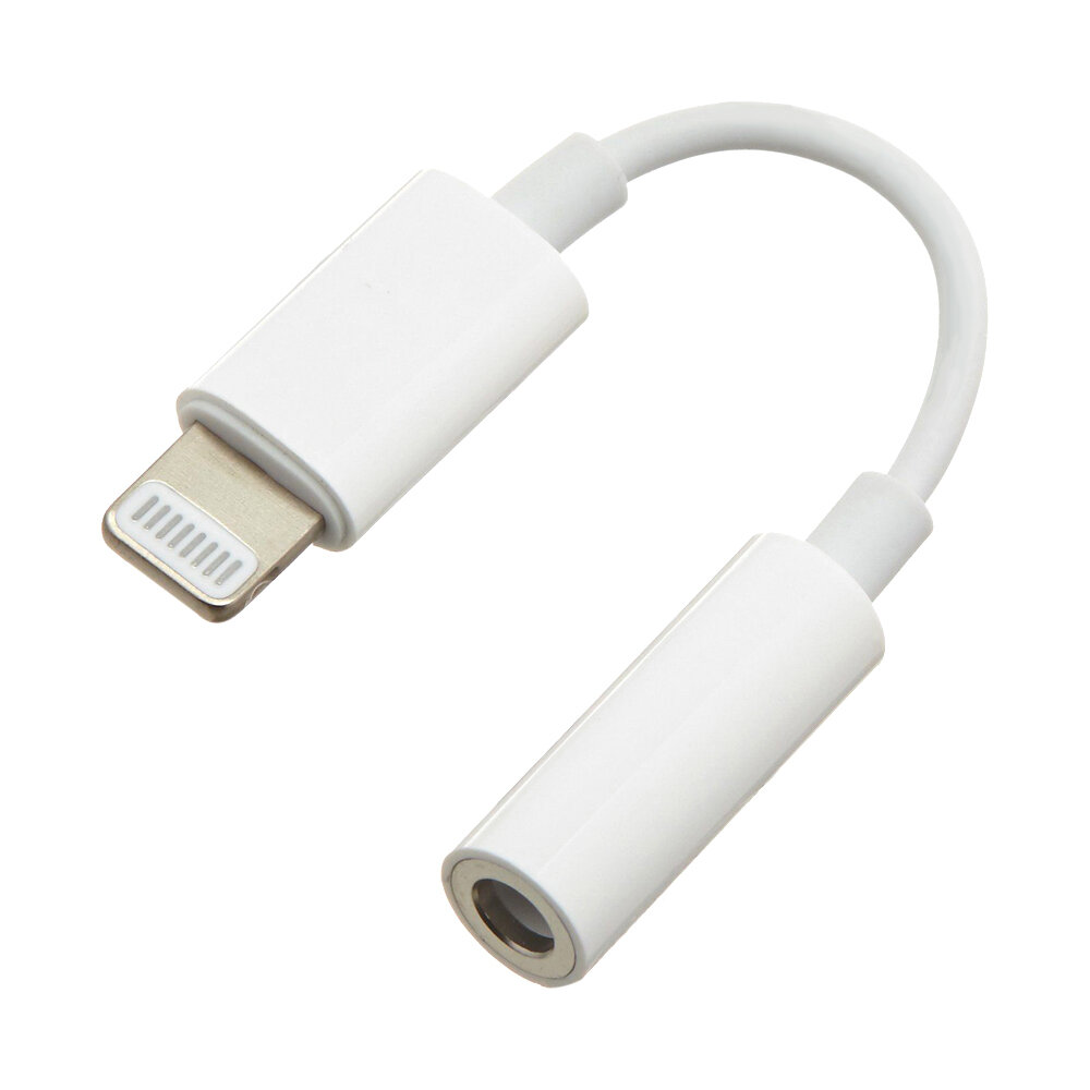Переходник Lightning - 3.5 Jack AKSHOLAN кабель для подключения наушников к Apple iPhone/ iPad (Белый)