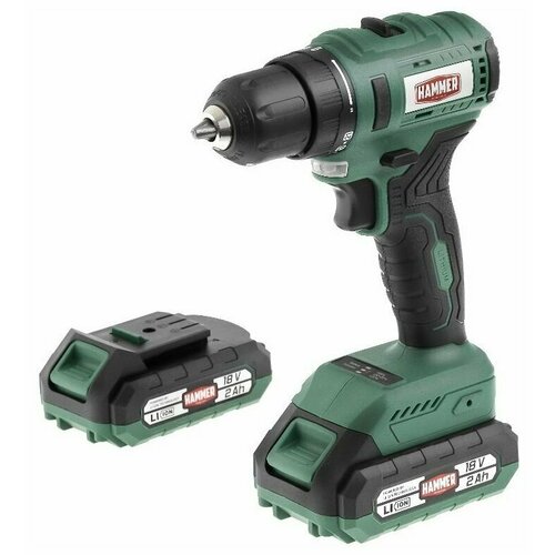 Шуруповерт аккумуляторный бесщёточный дрель-шуруповерт HAMMER ACD18BL 2 акк в кейсе 6980₽