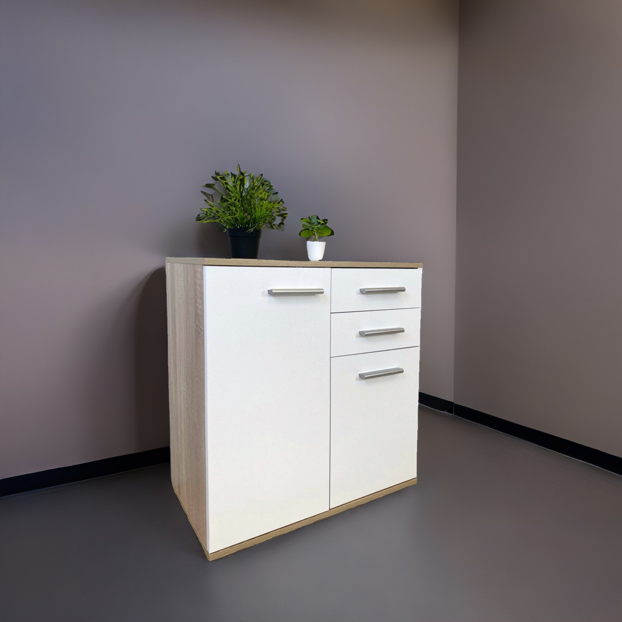 фото Комод узкий белый в спальню, коридор, детскую (69 х 73,5 х 34 см)