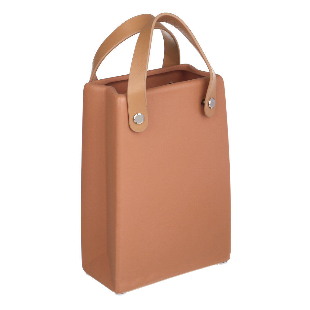 фото Ваза керамическая, 12x6x18 см, керамика, цвет оранжевый