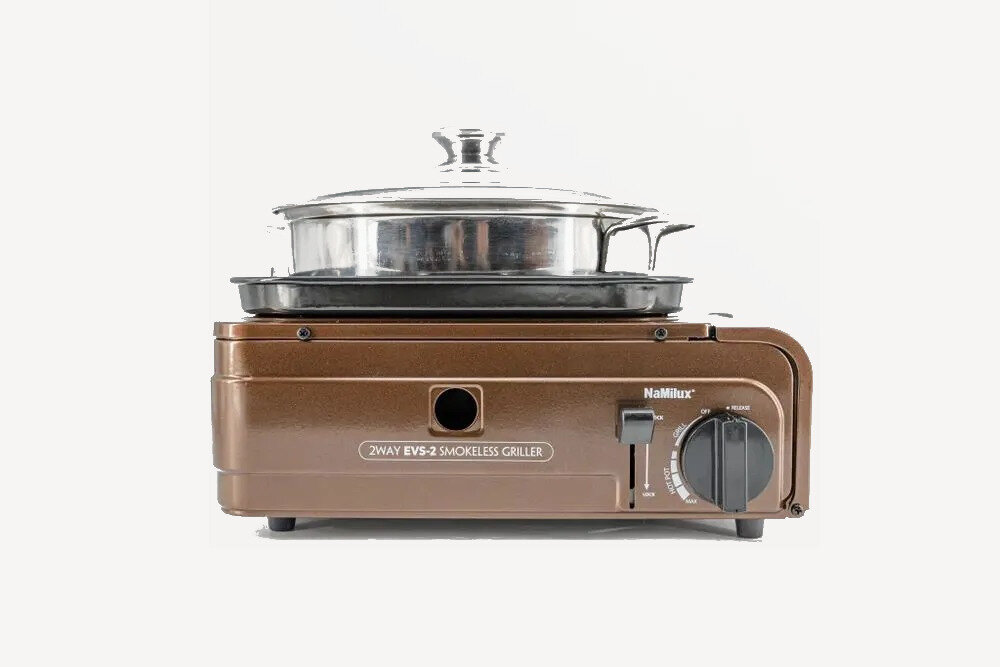 фото NaMilux Газовый гриль бездымный Namilux NA-GS2382PE/2W Коричневый / Нержавейка