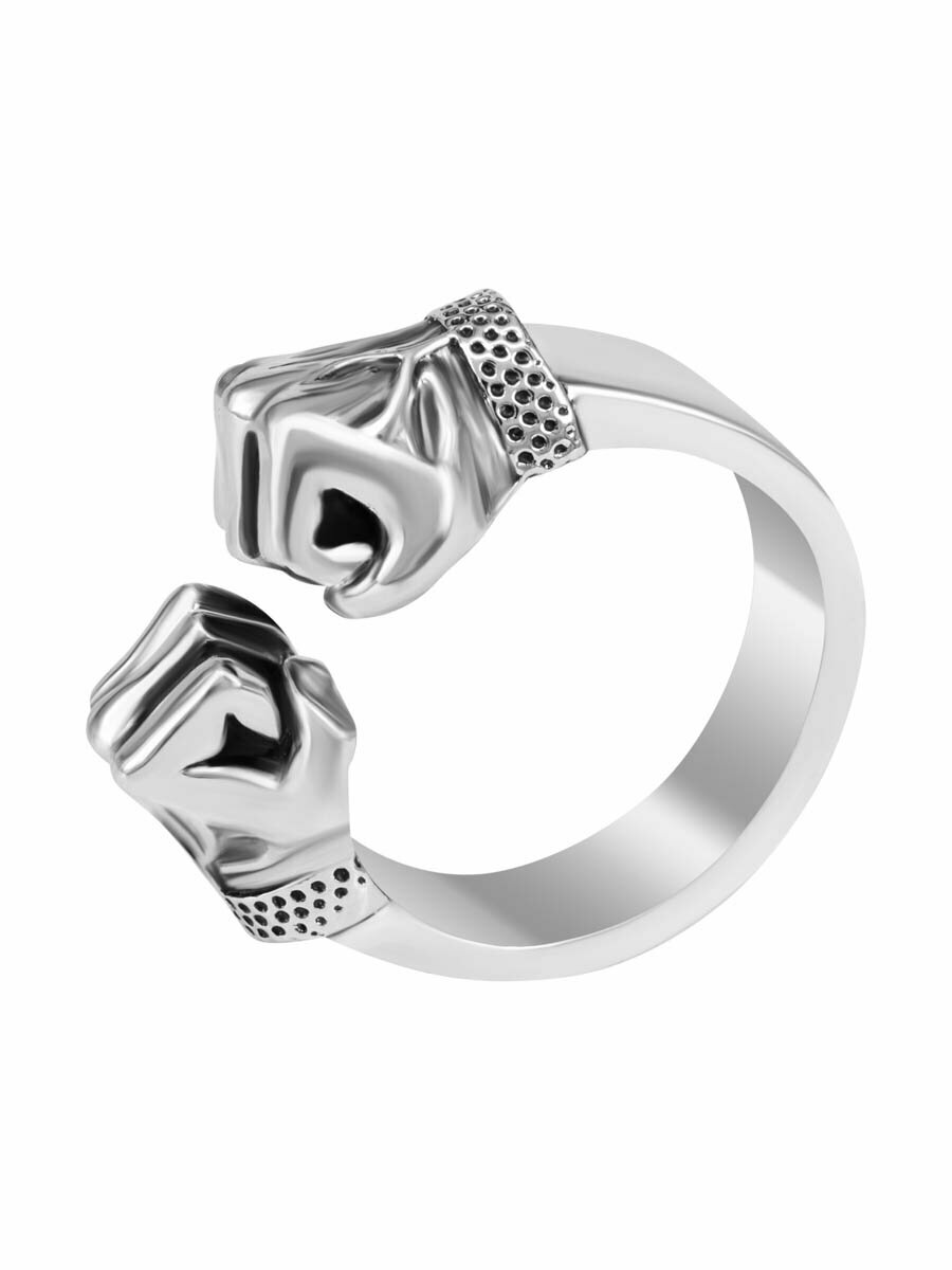 Кольцо-кулон OTOKODESIGN, безразмерное, ширина 10 мм, серебряный — фото 1