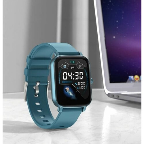 Умные смарт-часы COLMI P42 с голосовым вызовом IP68 водостойкие цвет голубой 209900₽