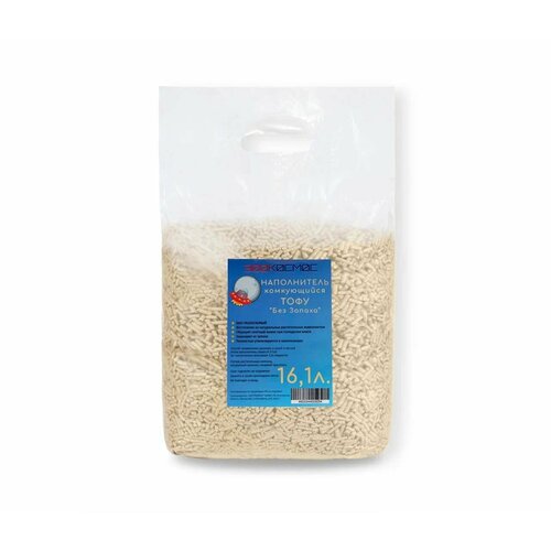 Зоокосмос комкующийся тофу наполнитель для лотка без аромата 16 л 1480₽